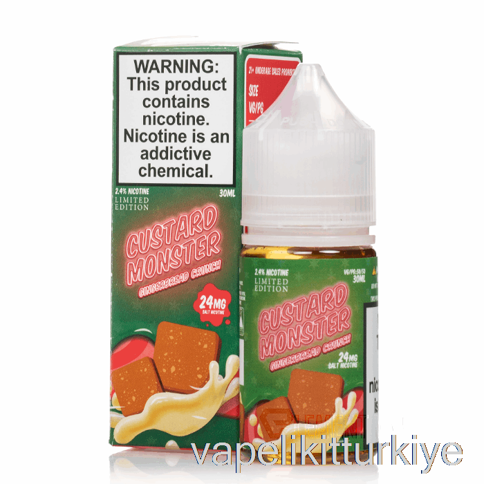 Vape Elektronik Sigara Gingerbread Crunch - Muhallebi Canavar Tuzları - 30ml 48mg